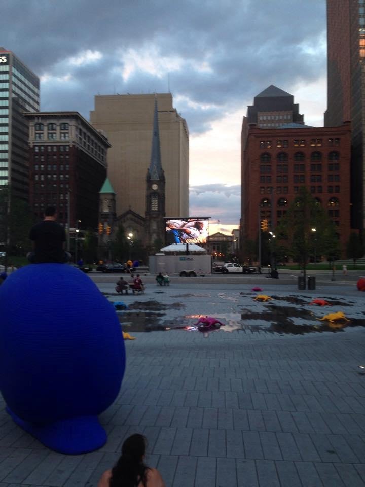 Showing "BACK TO THE FUTURE" on public square!!