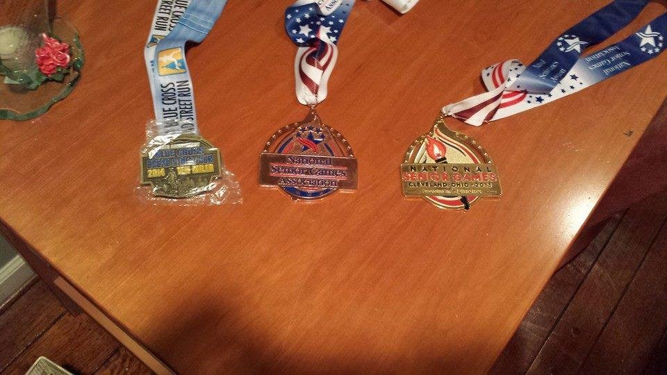 Grid dinner...7/19/14....Edna's senior medals, etc