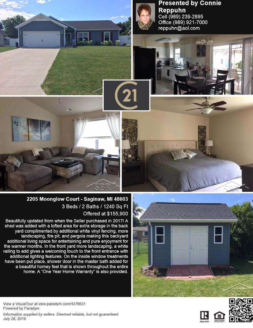OPEN HOUSE - August 18, 2019, 2-4 p.m. 2205 Moonglow has been beautifully updated from when the seller bought in 2017. Beautifully landscaped yard with a shed for extra storage, The yard is fenced so the kids and pets wil