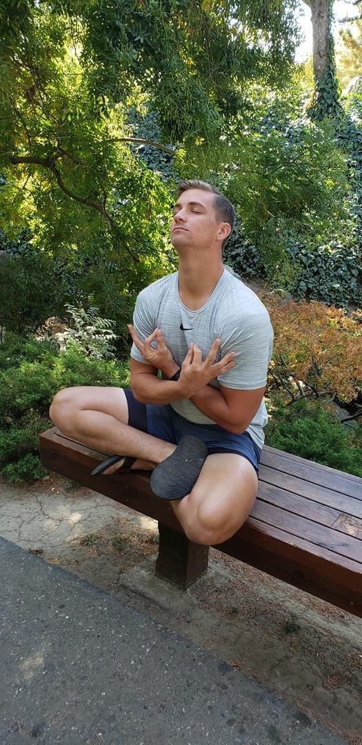 Steven finding his zen.