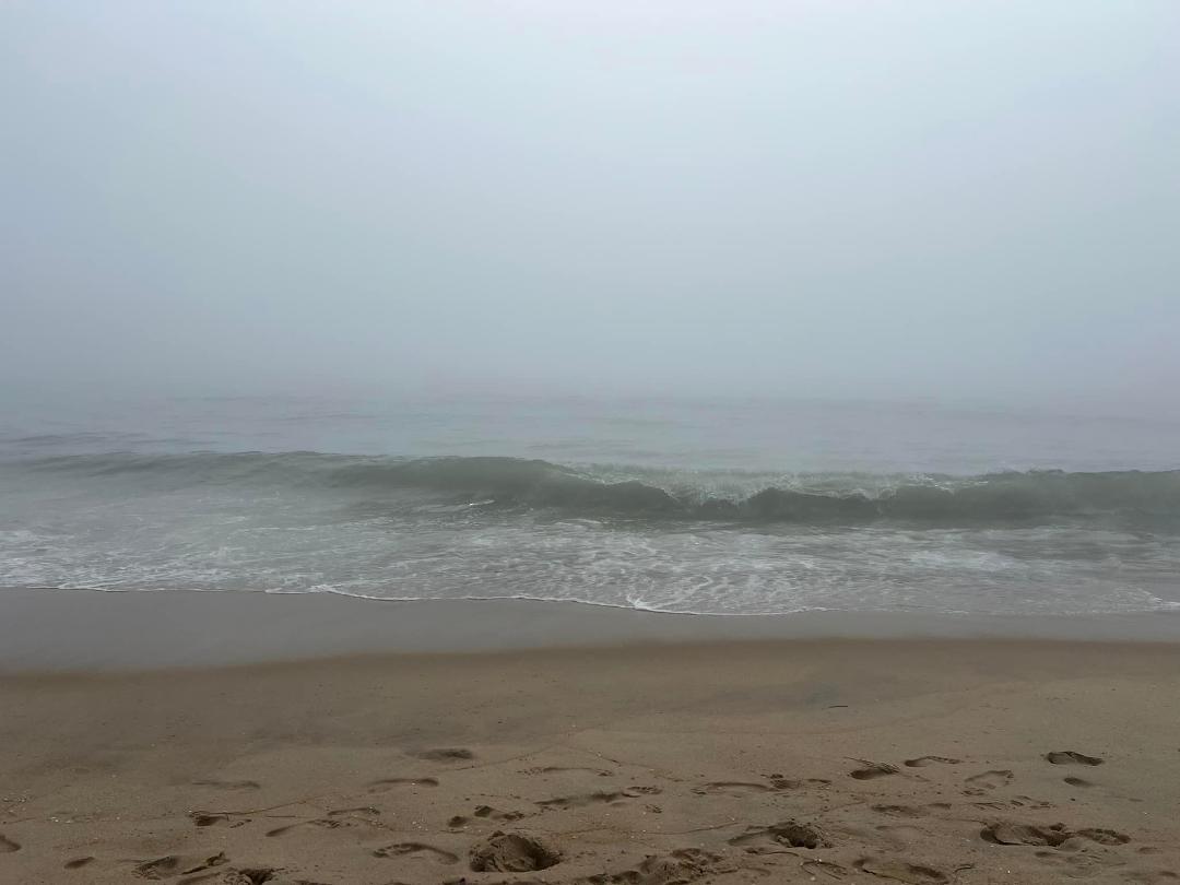Ocean isn’t pretty this morning but it smells good