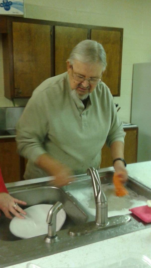 Here's Brother Dear doing thanksgivingdishes!