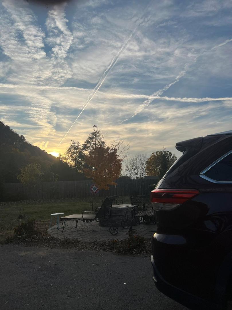 Looks like a tic-tac-toe game getting started in the sky.