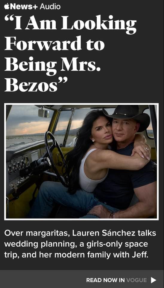 Of course you are you gold digger…keep your eye on the prize…. You’ll be divorced in 5-10 years and trying to sue Jeff for billions…smh