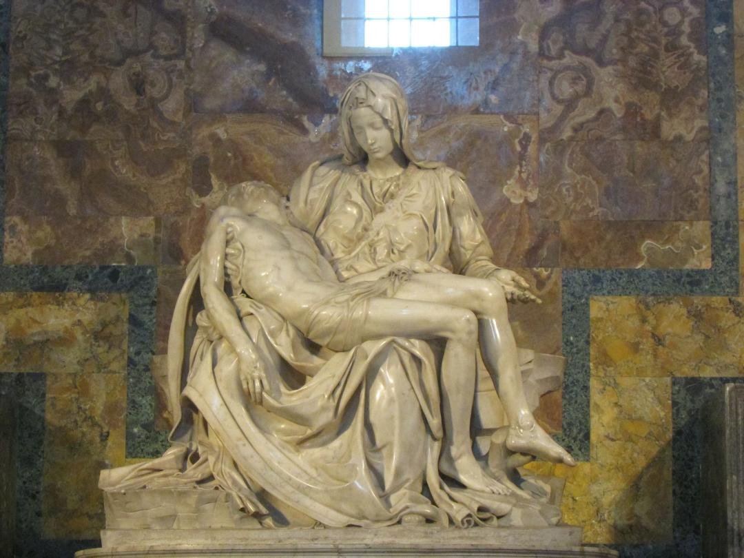 I took this inside the Vatican. It's encased in bullet proof glass because a nut named Laszlo Toth tried to smash it with a hammer.