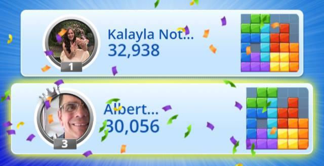 Albert is closing in on Kalayla Notter! Can you stay ahead?