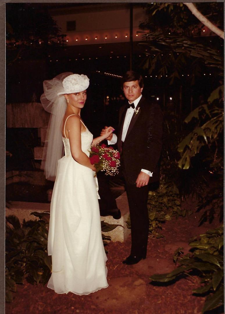 Happy heavenly wedding anniversary. Our first one apart.