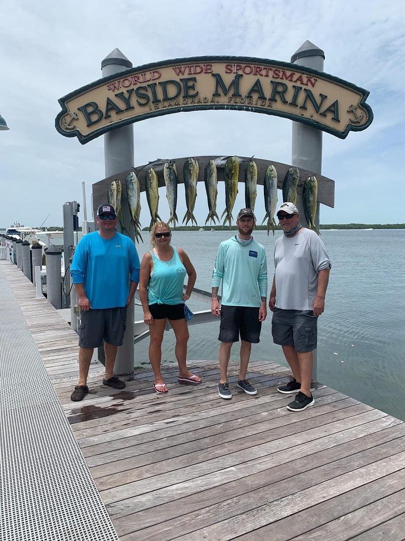 The crew Bernadette Distefano Brian.G Rob Fritz 1st days catch