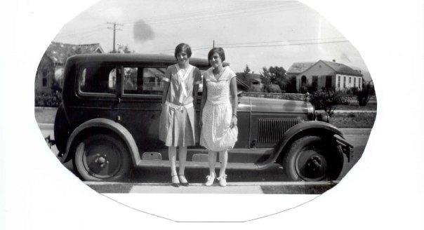 My aunts, Violet and Pansy Forsyth, mid 1920's in San Antonio. Yes, they were flappers! Wonderful women who were both teachers.