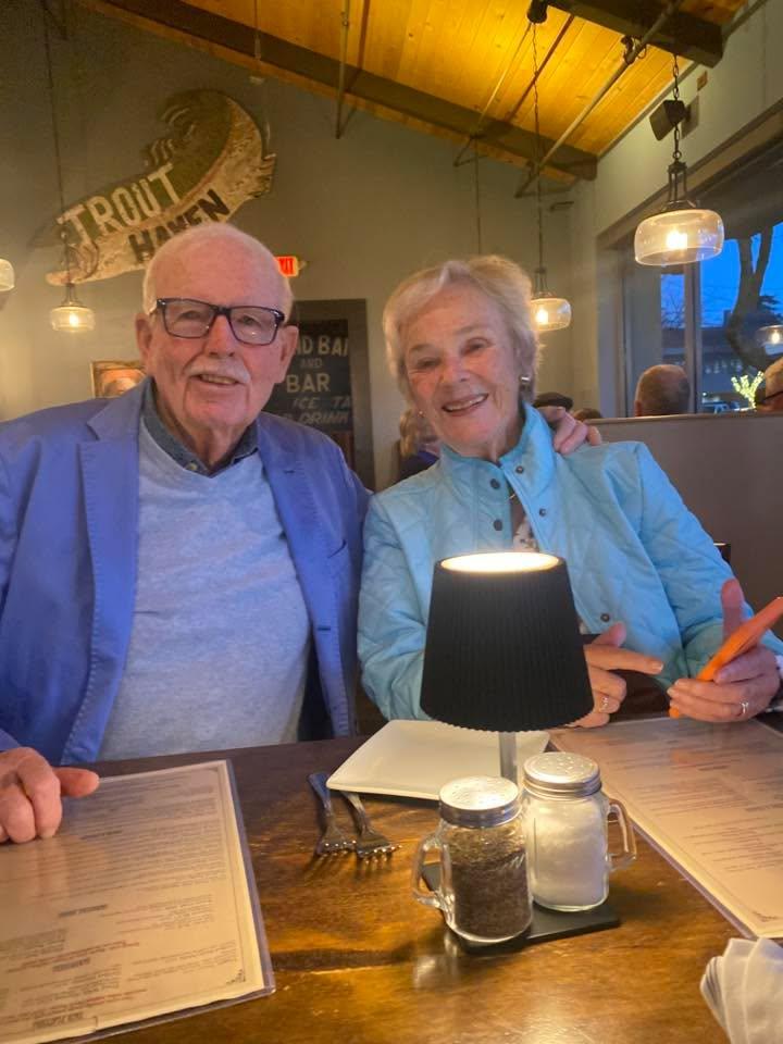Alice and I out for dinner