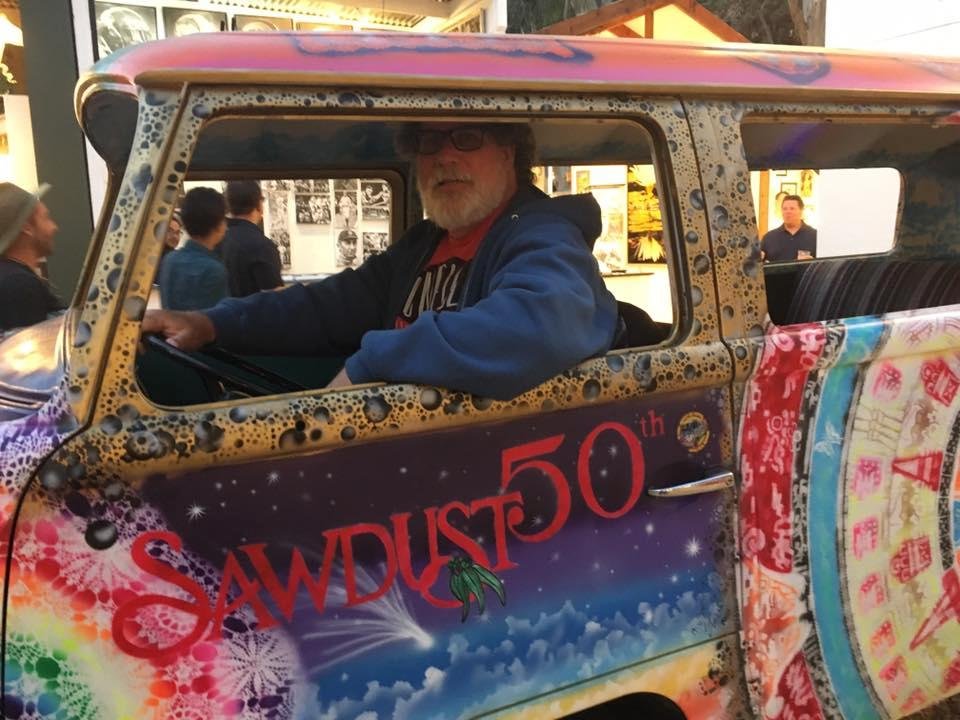 Hanging loose at the 50th Anniversary Sawdust Festival in Laguna Beach for old & new hippies ☮😎