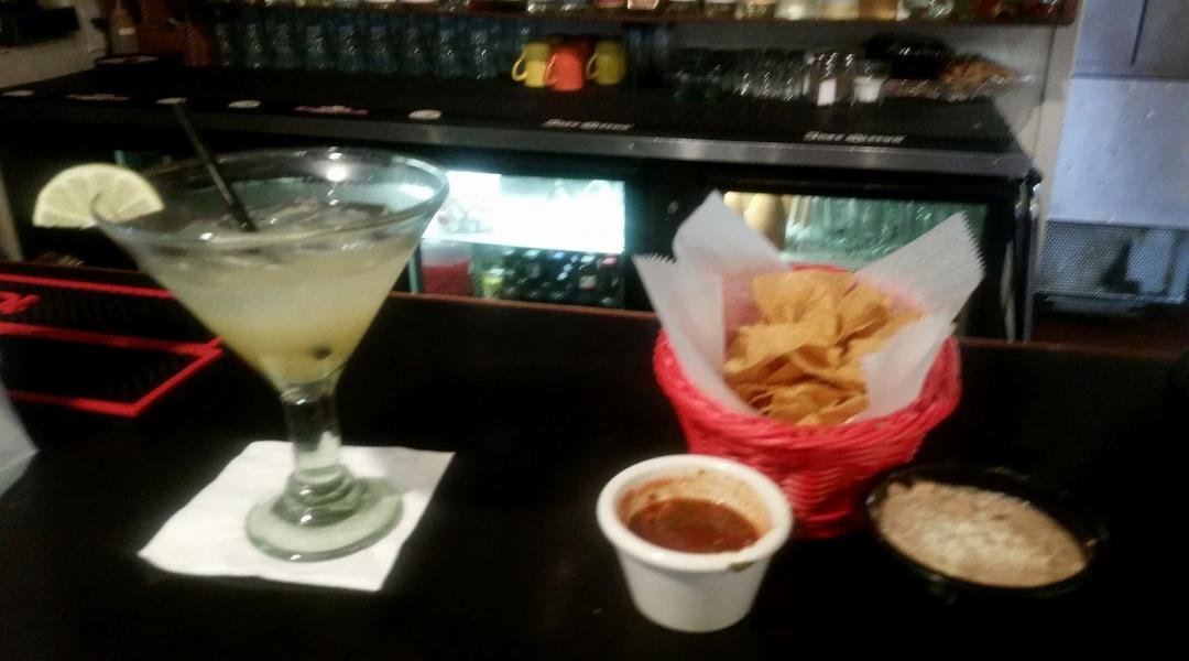 Waiting for our burritos to go order. Hey, gotta do something while waiting right?