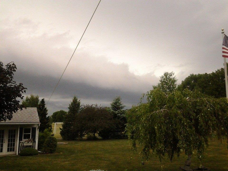 Wierd sky over Allentown tonight.