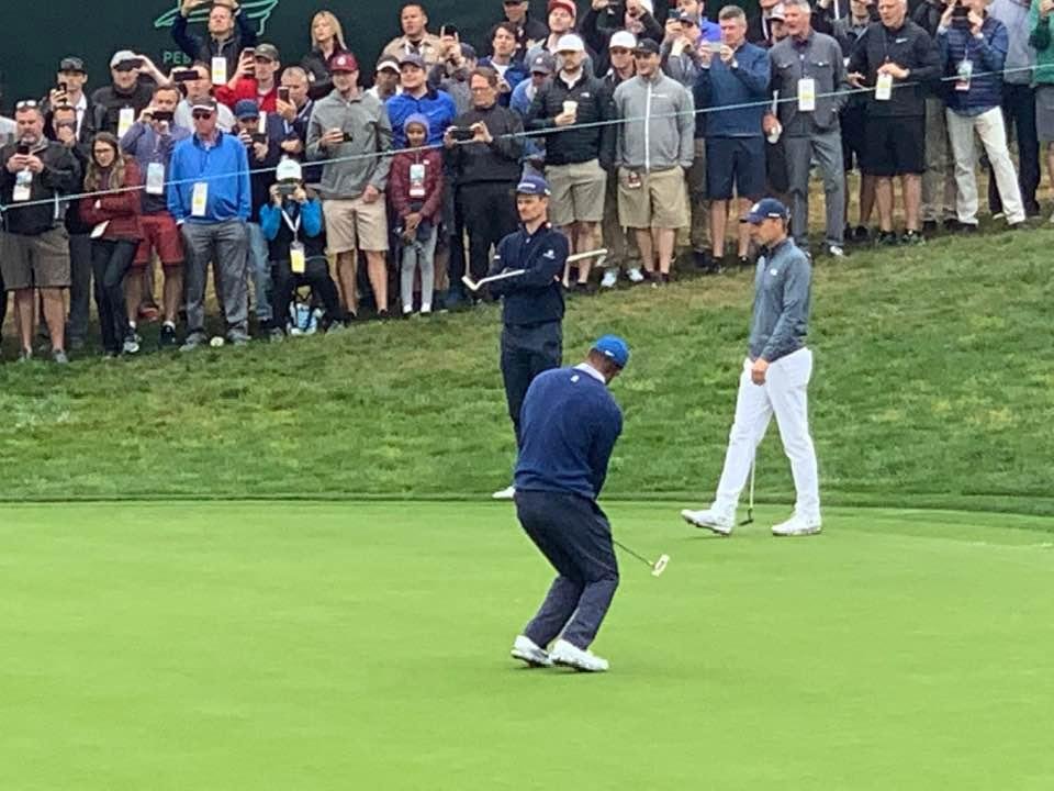 Tiger burns the edge to miss birdie on 13