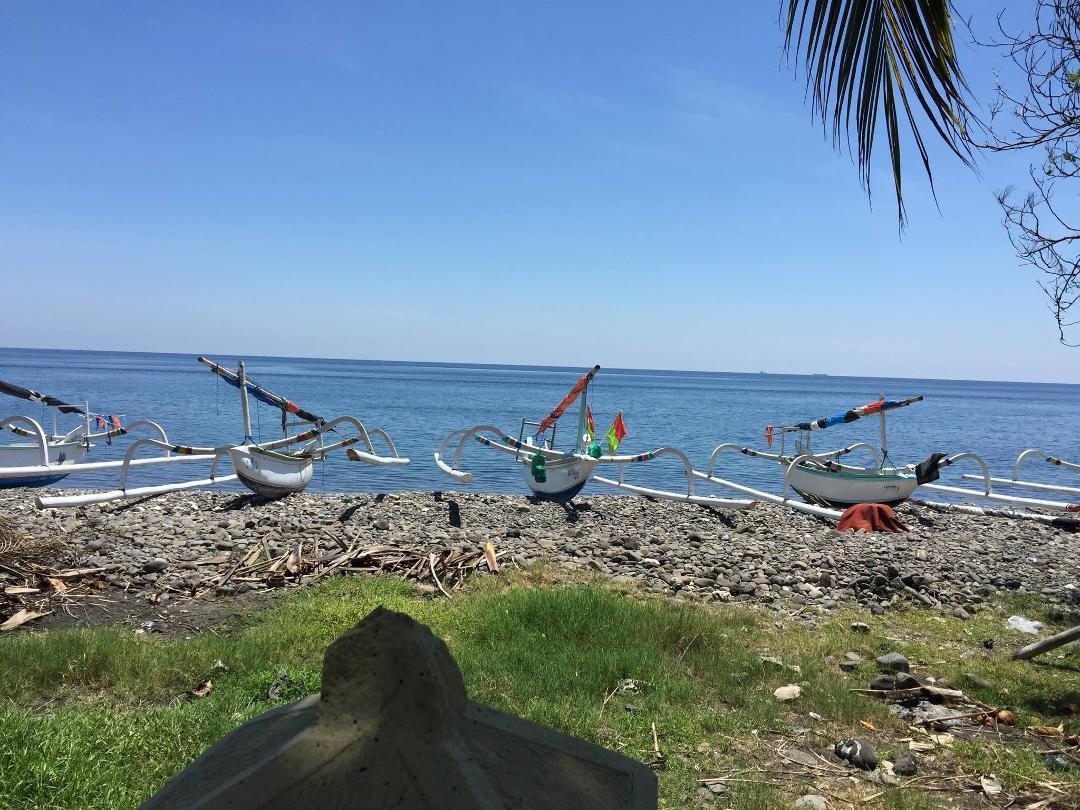 View from our back yard in Bali 85 degrees. Somebody's gotta do it