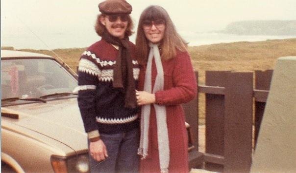 Outside the Cavalier Inn, San Simeon, CA. April 11, 1984