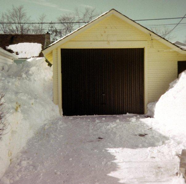 Lansing home showing record 1967 blizzard snow.