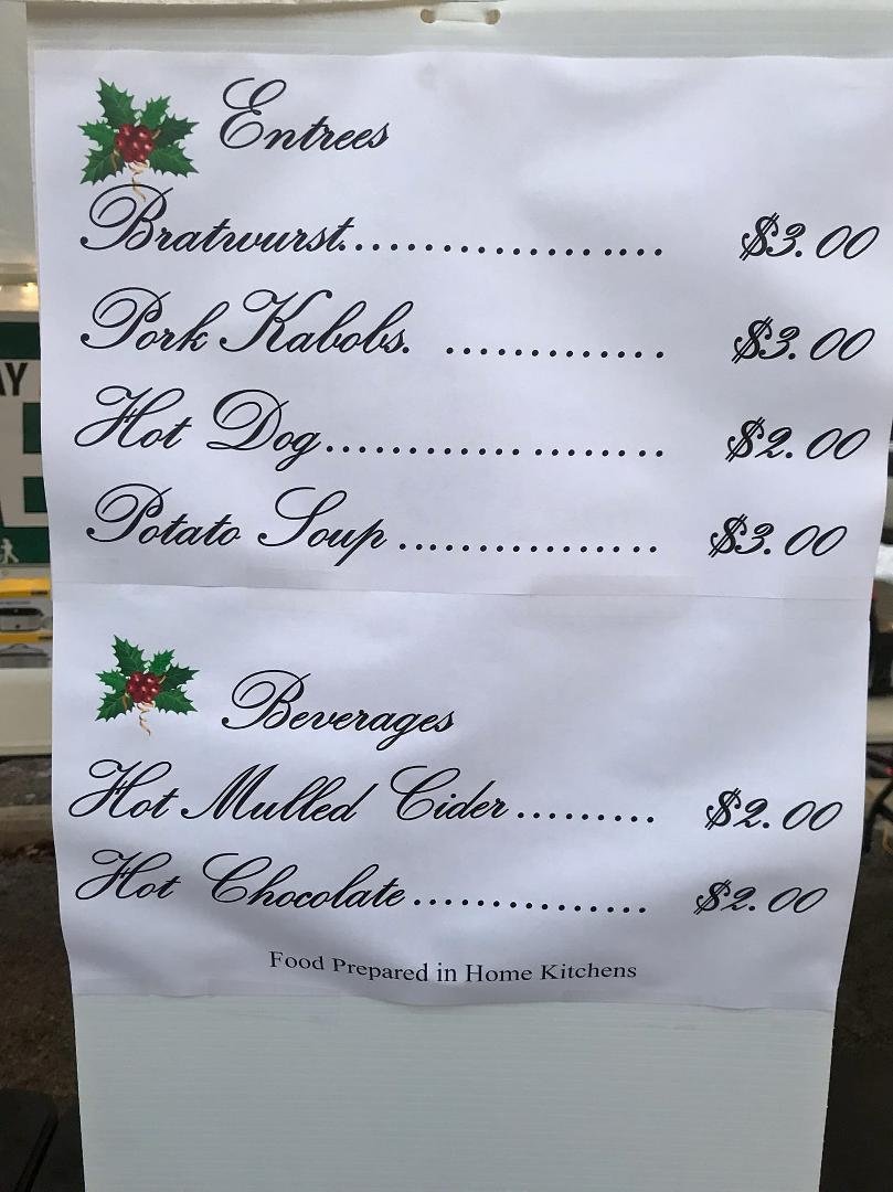 There is food at the Victorian Holiday celebration in Lebanon tomorrow, Gateway East Trails is serving this at their food booth near the stage.