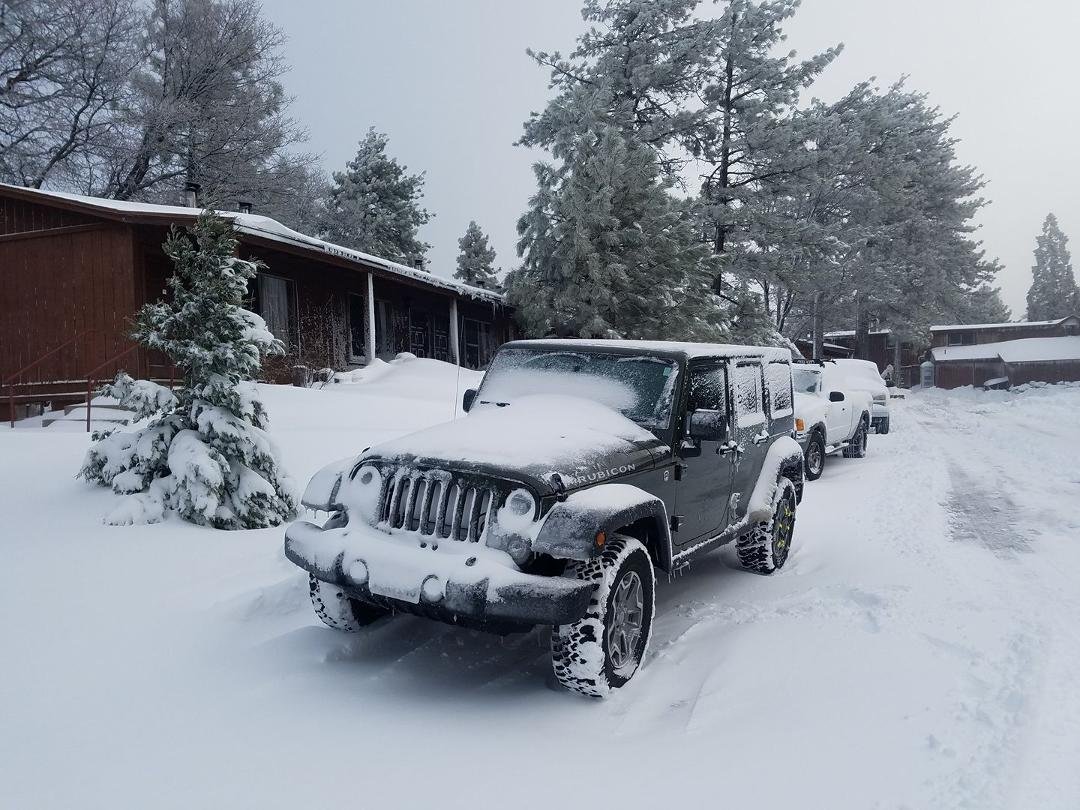 Doesn't happen often but it does snow in San Diego. Not too often, maybe just enough. Now ready to head back to a warmer climate.