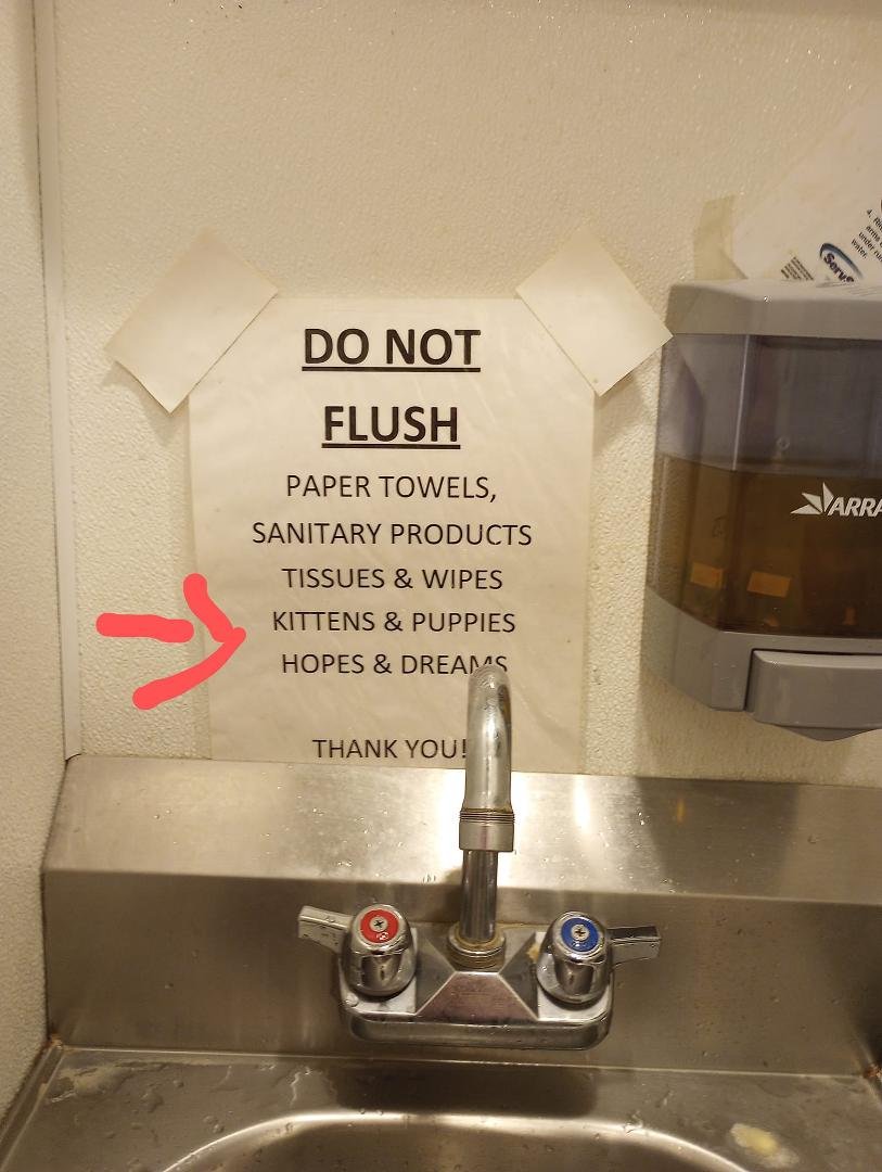 I saw this in a restaurant bathroom in Bridgman MI🥰