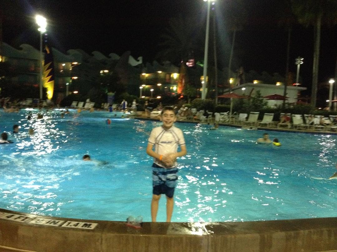 And to end the HOT day....a dip in the pool!