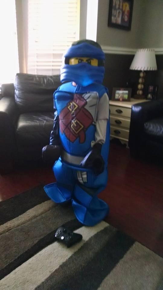 Well look who came to visit....it's Jay from Ninjago (Lego guy from Cartoon Network) aka Hudson (youngest grandson).