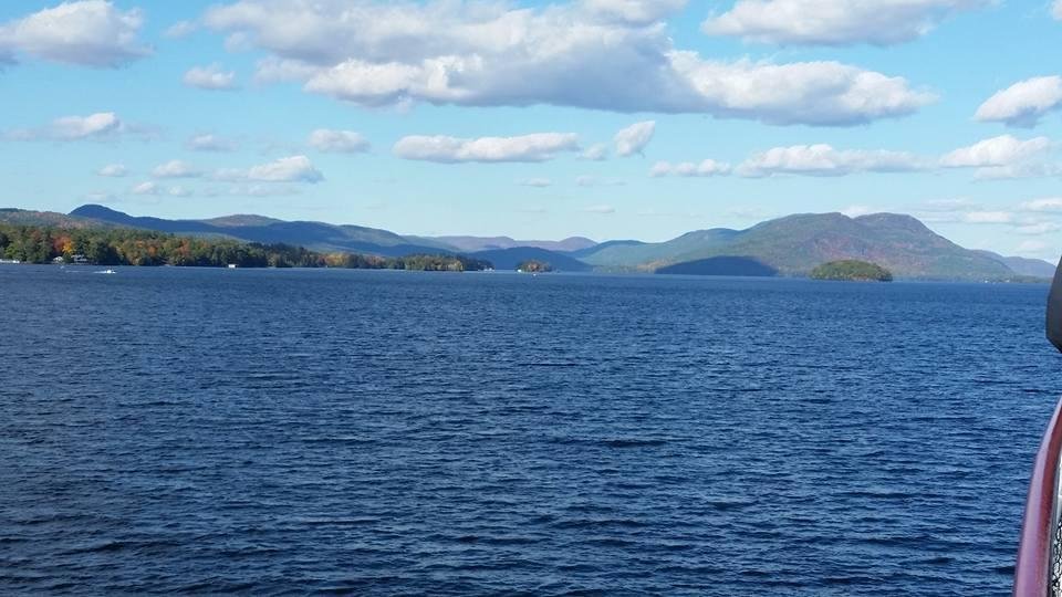 On the boat St Lauren touring Lake George with Pat.