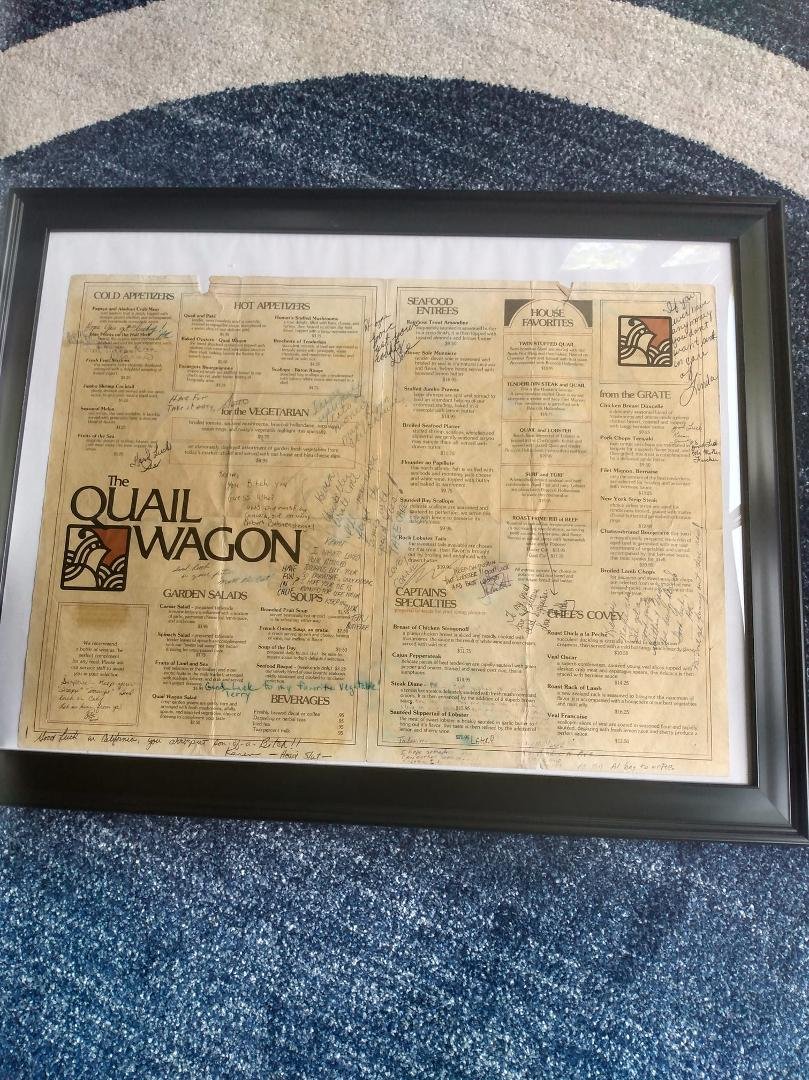 Hi. The Quail Wagon was Quail Hollow Resort flagship restaurant. It was truly a fine dining restaurant which included salads and dinner entree's prepared at the table for you from scratch. I hope you can see the selections,