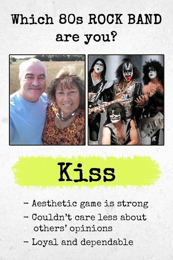 Which 80s ROCK BAND are you? #omg