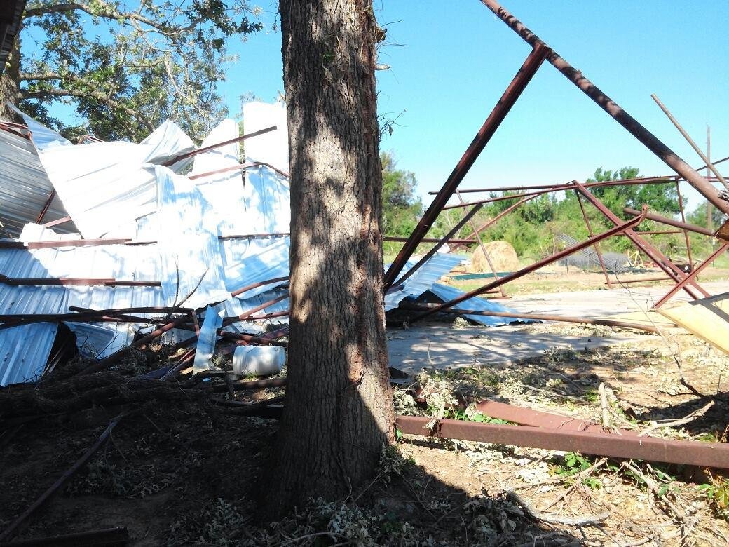 The Rio Vista tornado tore up my new barn (not quite finished.) It jumped over my house, just like I prayed when I heard it. It knocked out 2 flood lights, threw the grill across the yard, and I never found any damage to ho