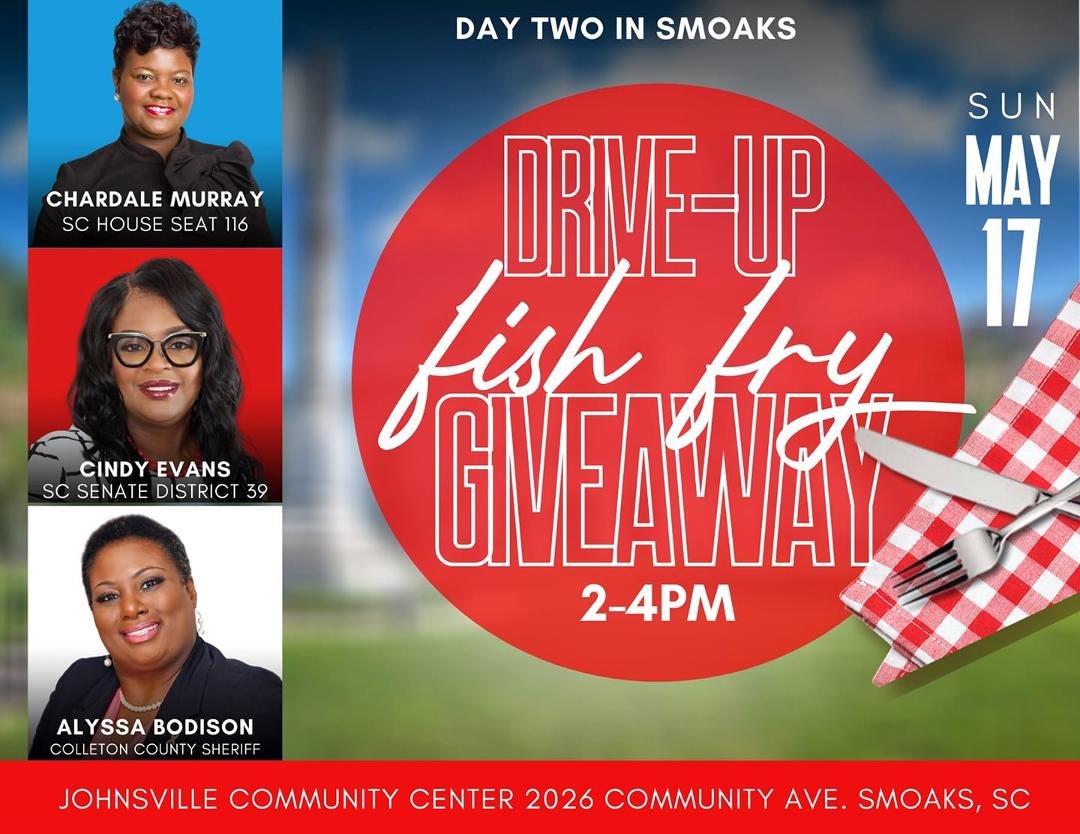 Our 2nd Community event will be held on this Sunday at the Jonesville Community Center in Smoaks. The time is 2-4pm.