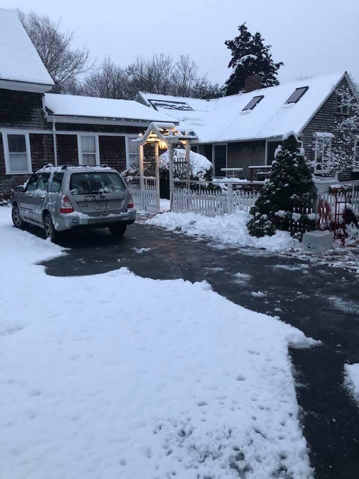 No walk on the beach this morning for exercise. Just shoveling the first real piles this year.