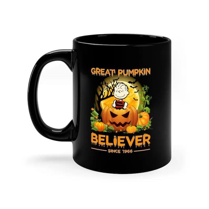 Happy Halloween! This is my coffee cup today! I have the DVD of "It's the Great Pumpkin Charlie Brown" and will be watching it tonight. They used to play it every year on TV but I don't know what happened. Feeling very nos