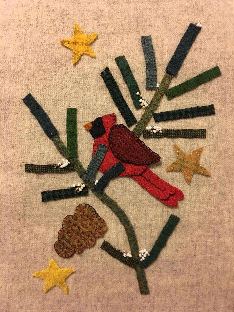 did this for my mom for christmas one of 2. lots of time gone in it but i love doing wool.