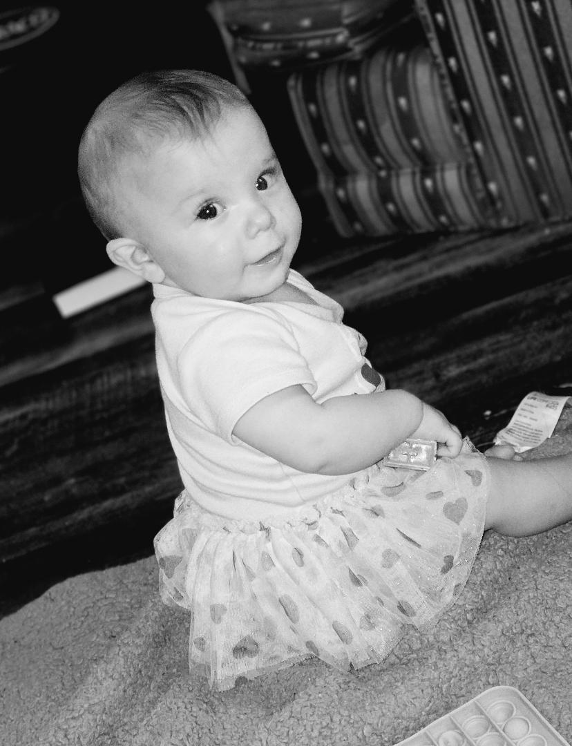 And she is up...all by herself