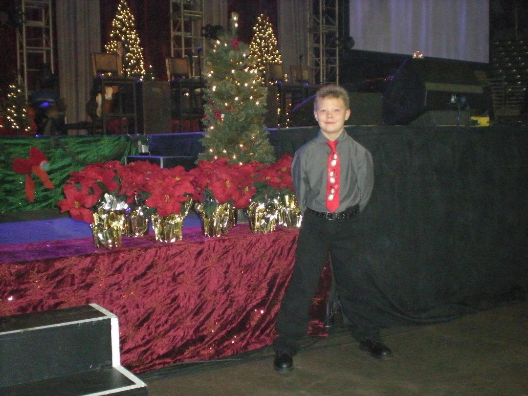 Ryan last night, waiting for Gaither concert to start
