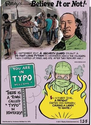 Believe it or not from my daily GoComics page