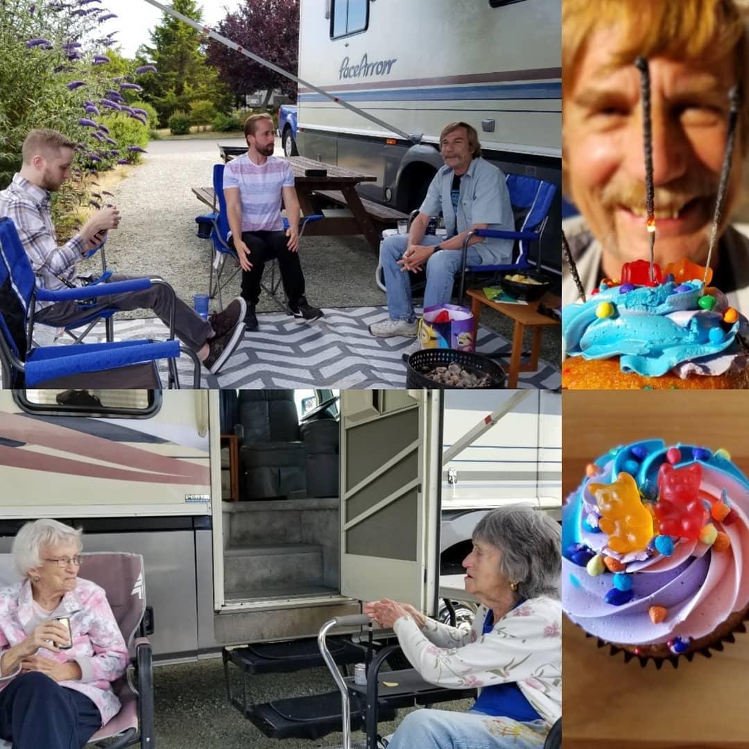 Thanks Cal and Mack for taking dad on a guys camping trip for his 65th birthday and for letting the grammas visit 🙂💖
