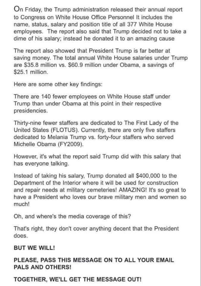 OK let's add the cost of all his golf trips that he said he would be too busy to do.