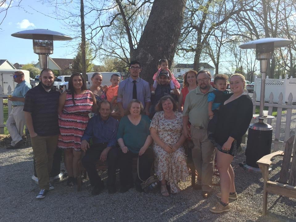 With the family