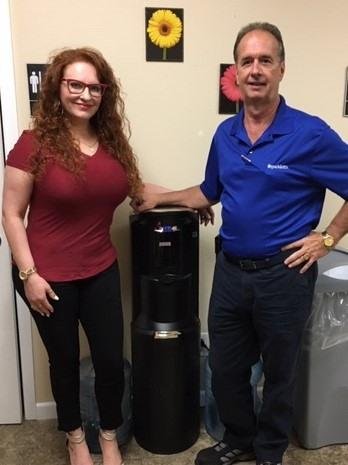 Karen Herzing at Tri Point Offices and SA MiraMe appreciates the quality and convenience of our Storm Bottom Load Cooler. Our Sparkletts water is the best tasting on the planet and we deliver.