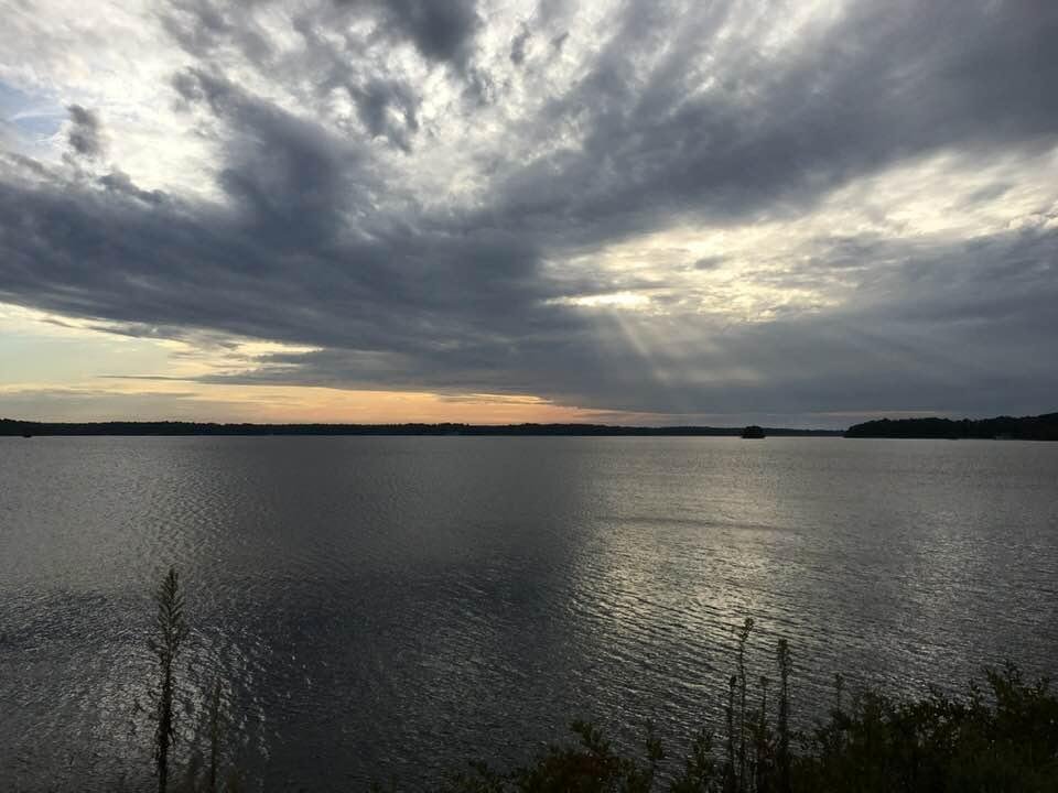 Visiting with Melissa at her lake house!