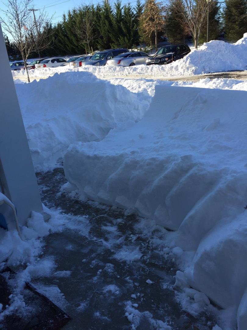 This morning. The crew working for my community cleared a path to my door during the night. A few minutes ago I found out that my new neighbors cleared my car out. I can't thank them enough.