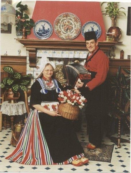 Photo of us in Holland, 2001.
