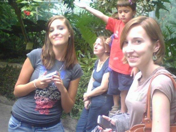 Shalie and Ashley chasing Butterflys