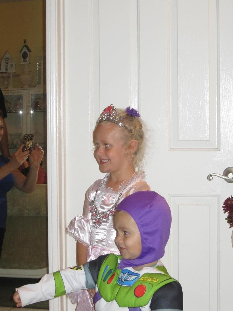 My sweet niece and nephew on Halloween.