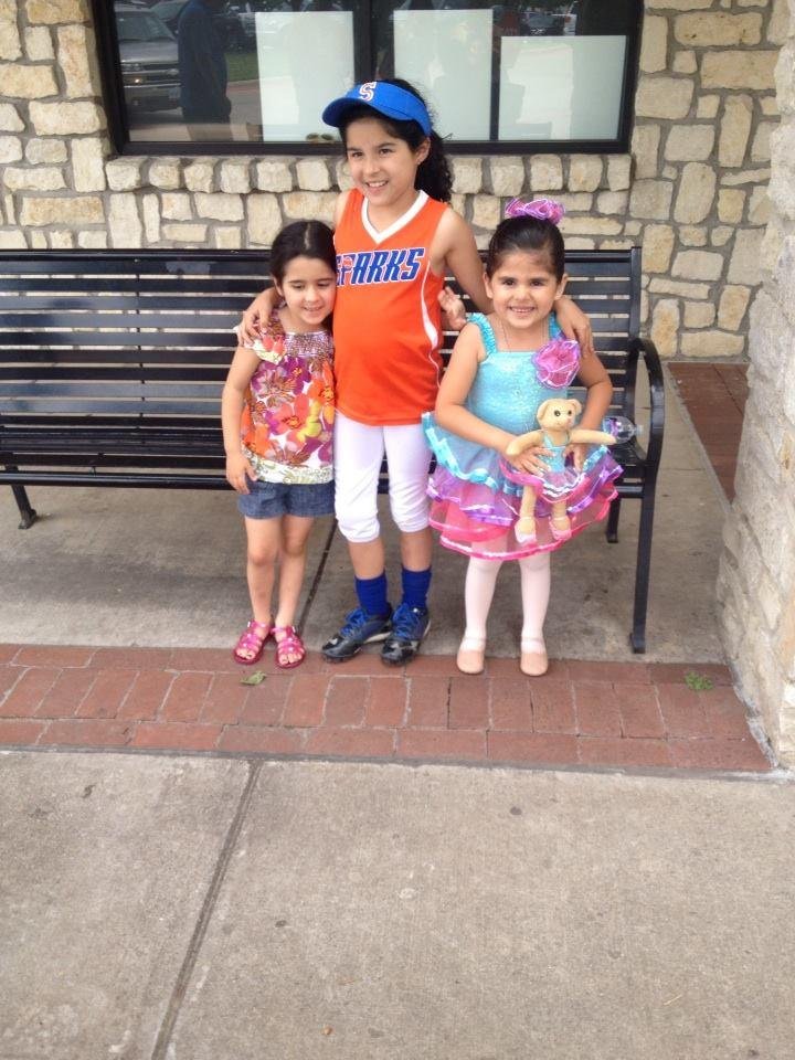 This is what we did today, Carli's softball game and then Caitlin's dance recital!