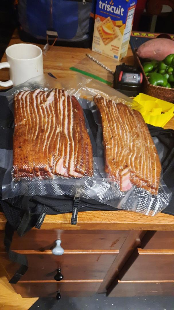 Trying to make bacon turned out good