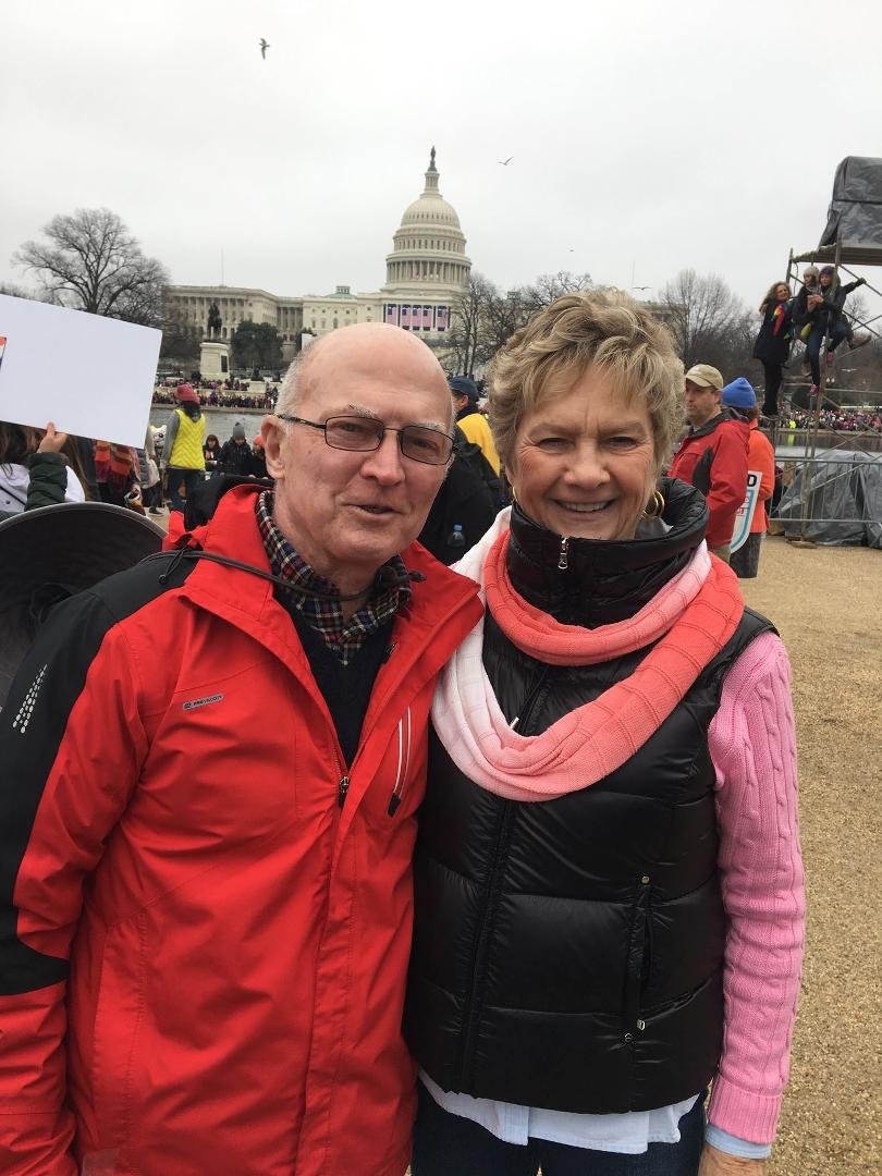 So proud of my husband marching for women too!