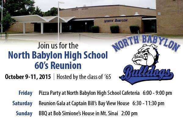 Reunion information available at northbabylonhigh1965.com